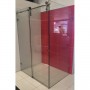 Sero-L Frameless Sliding Door L Shape Shower Screen With Matte Black Fittings 1100-1200 *900